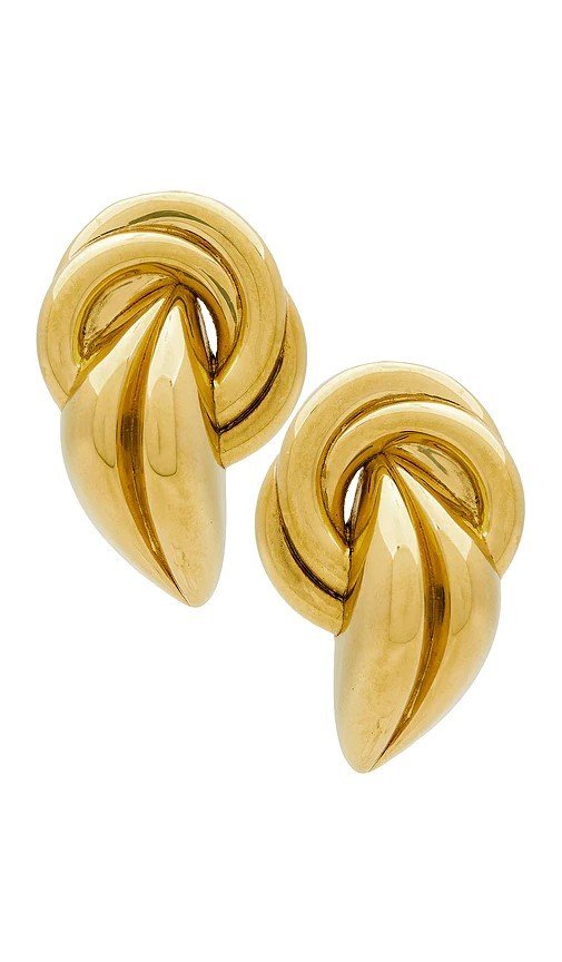 Rope gold fashion earrings