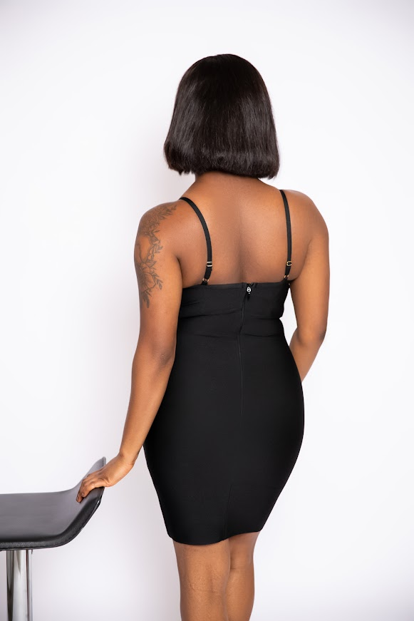 Black Mini Bandage Dress