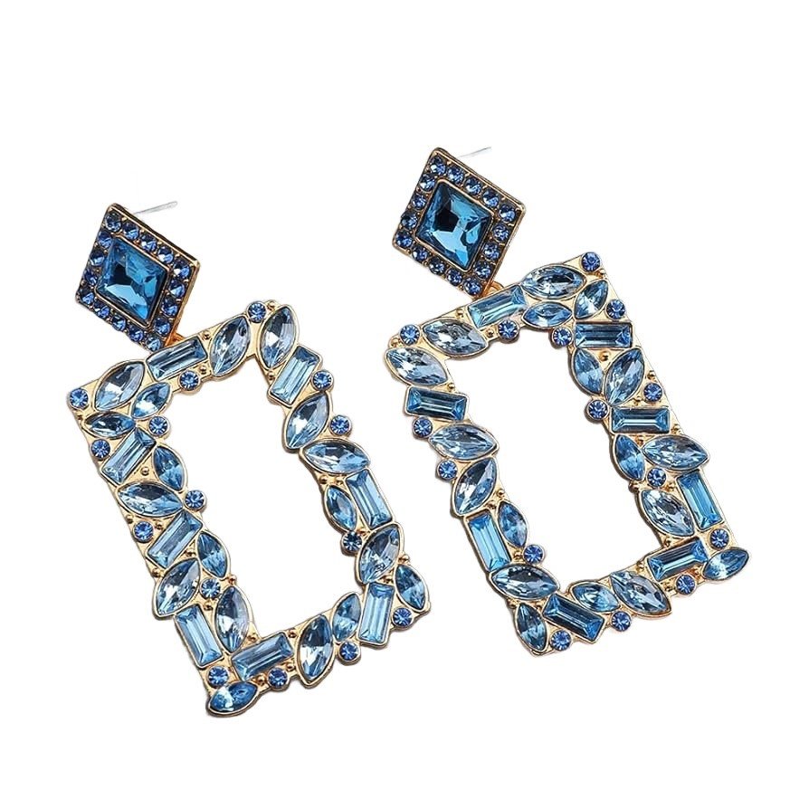 Blue crystal earrings