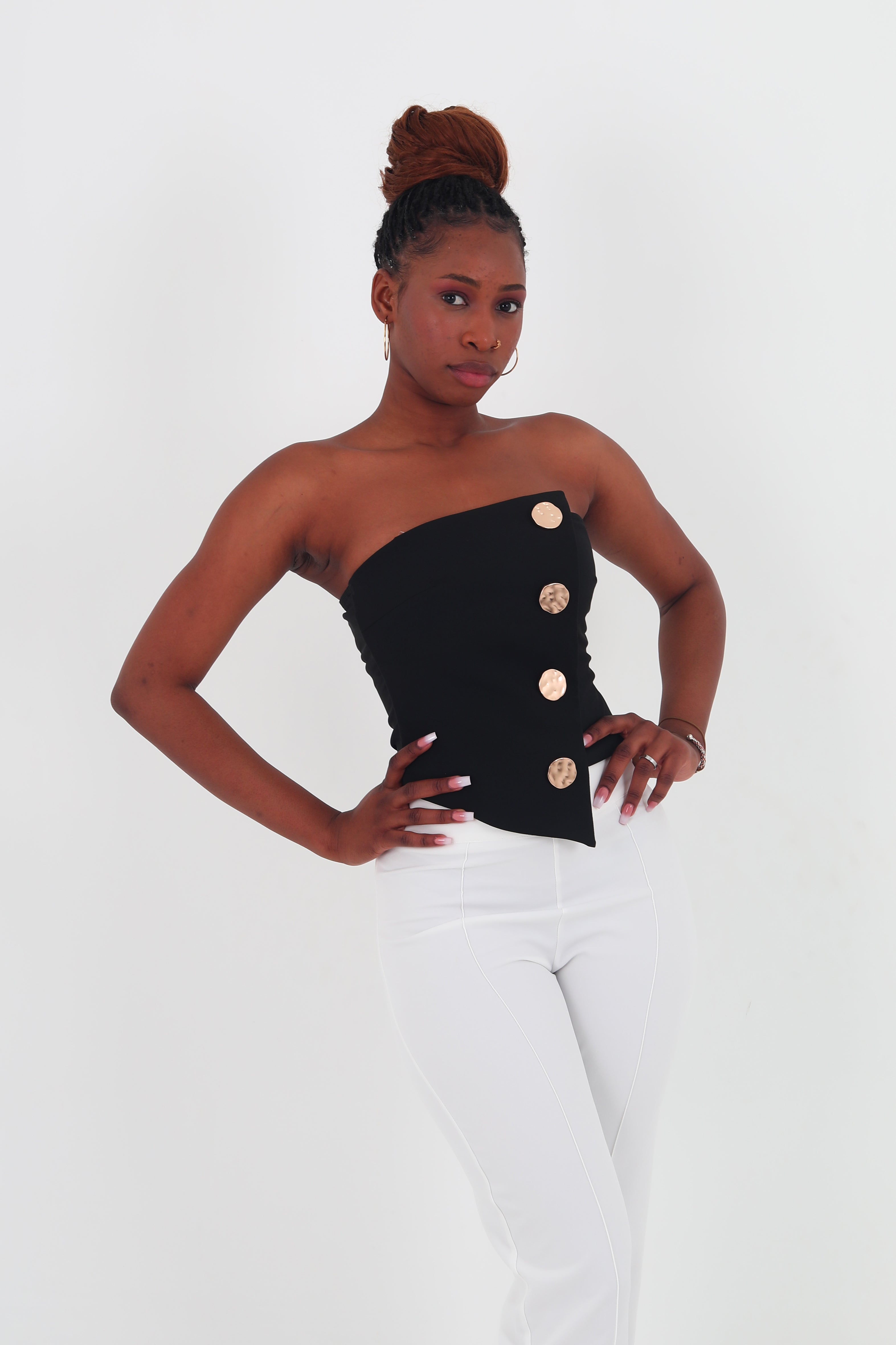 Rena Sleeveless Black summers Top