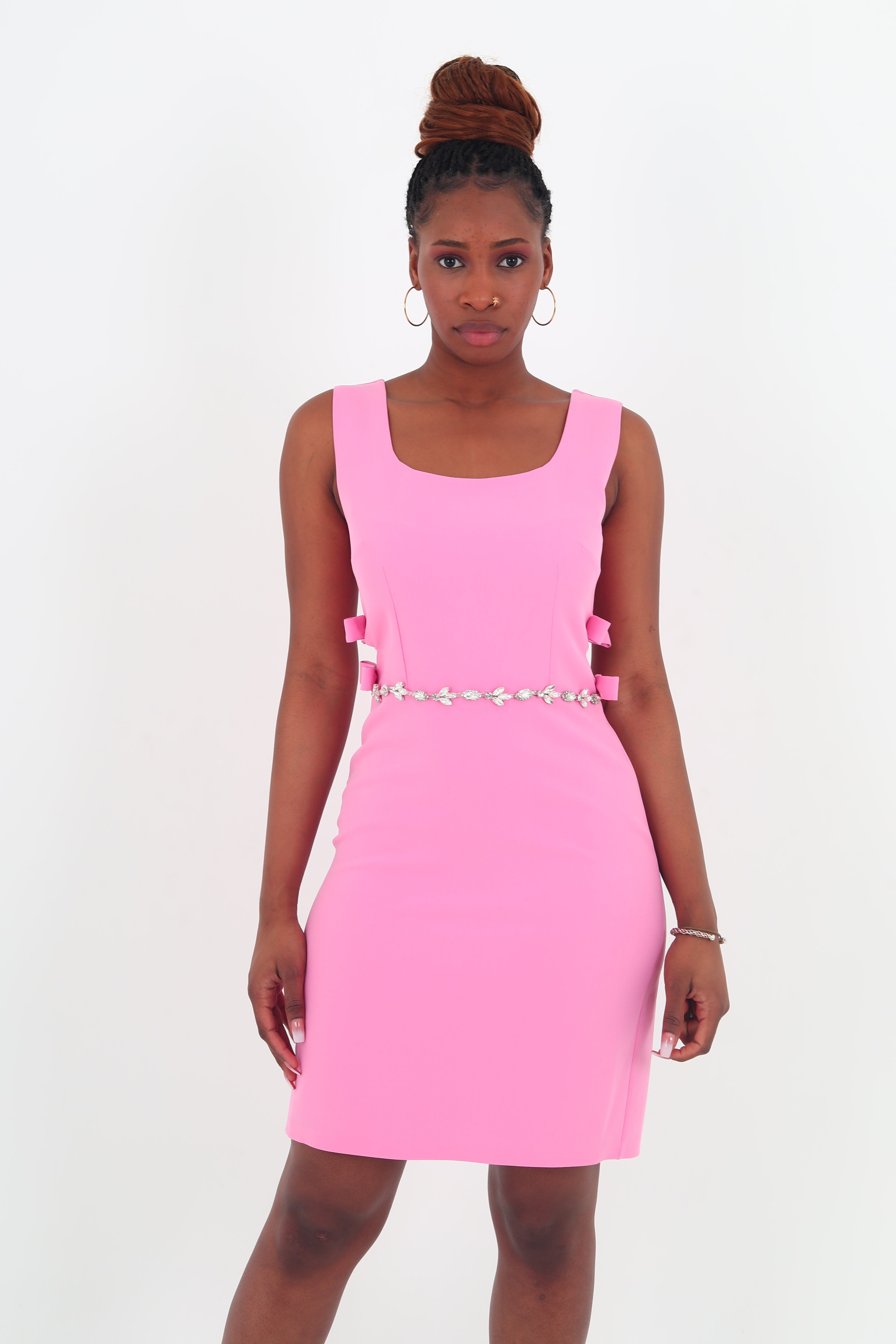 Chamie Pink Simple Cutie Dress For Summer