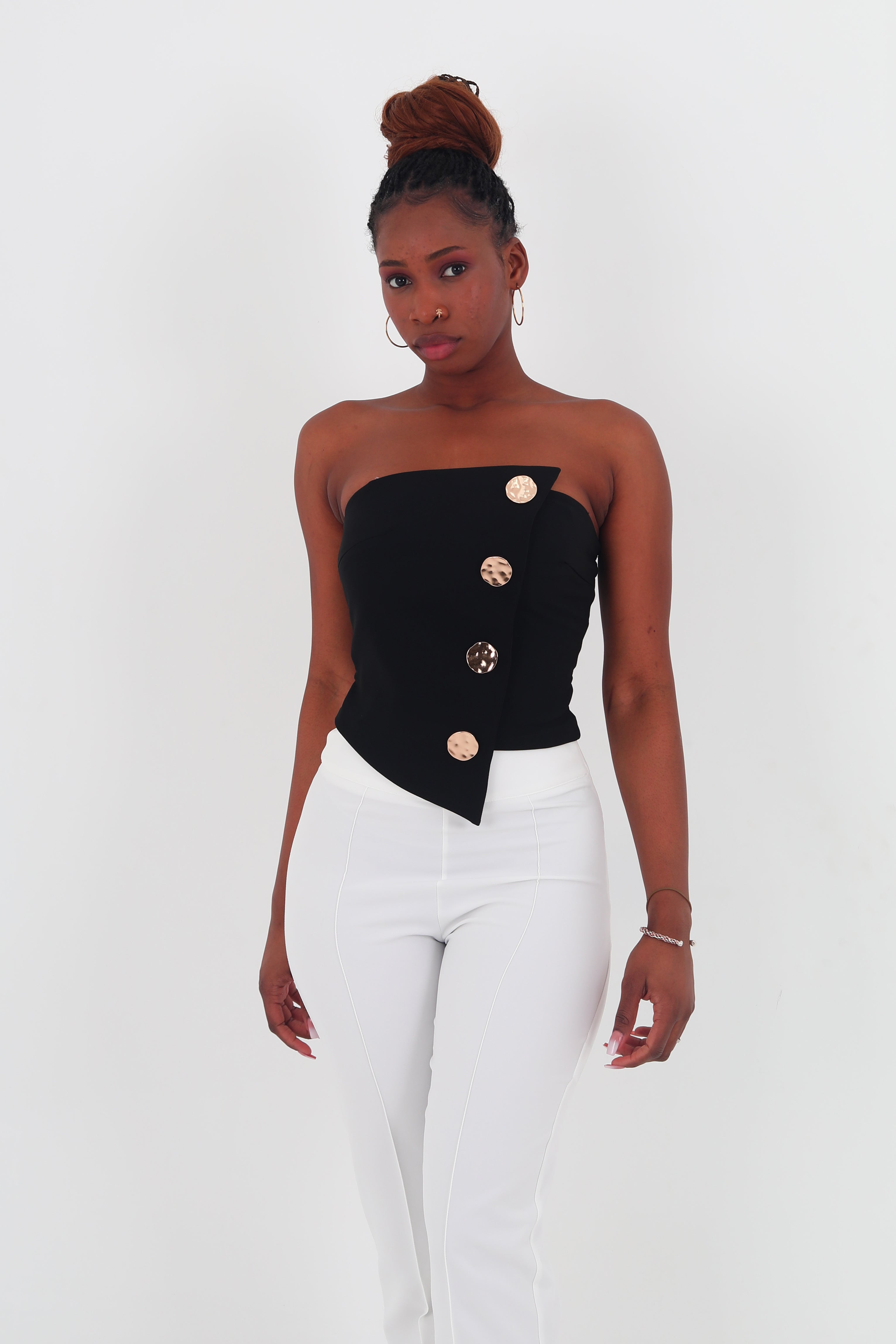 Rena Sleeveless Black summers Top