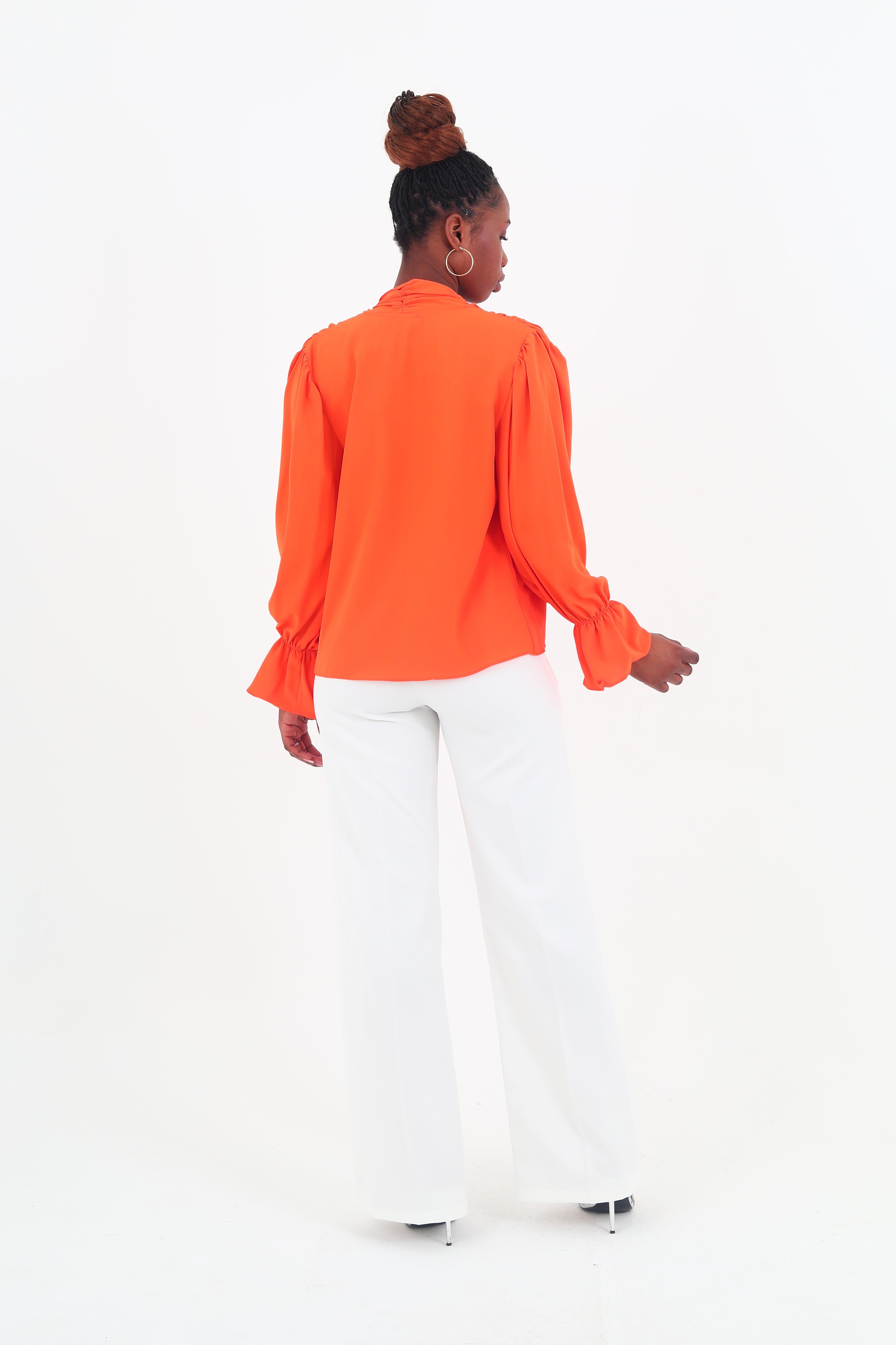 Chamie Orange fashion Top