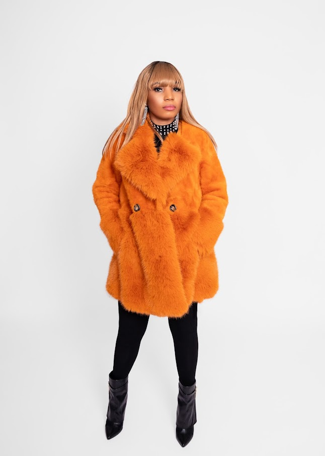 Orange Winter Jacket for women