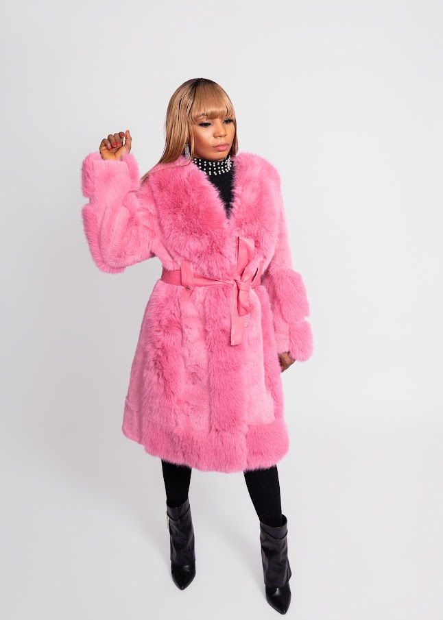 girls pink winter coat