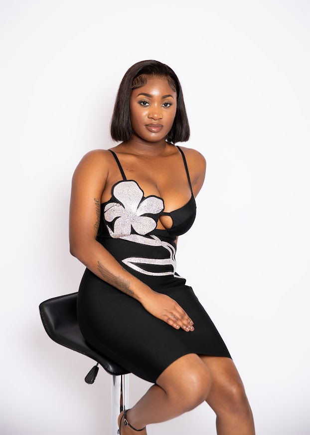 long sleeve black mini dress