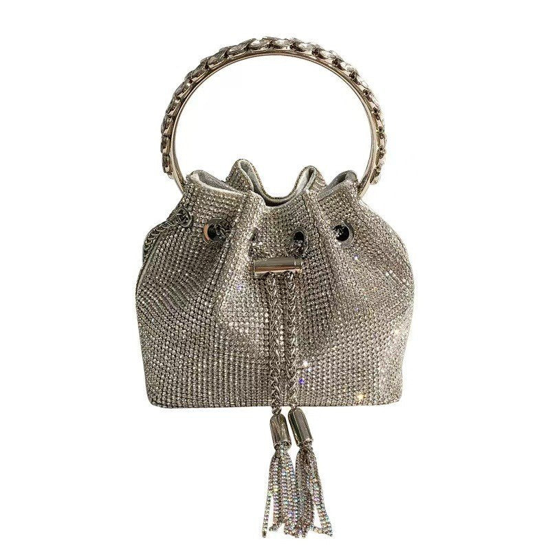 prada crystal bucket bag