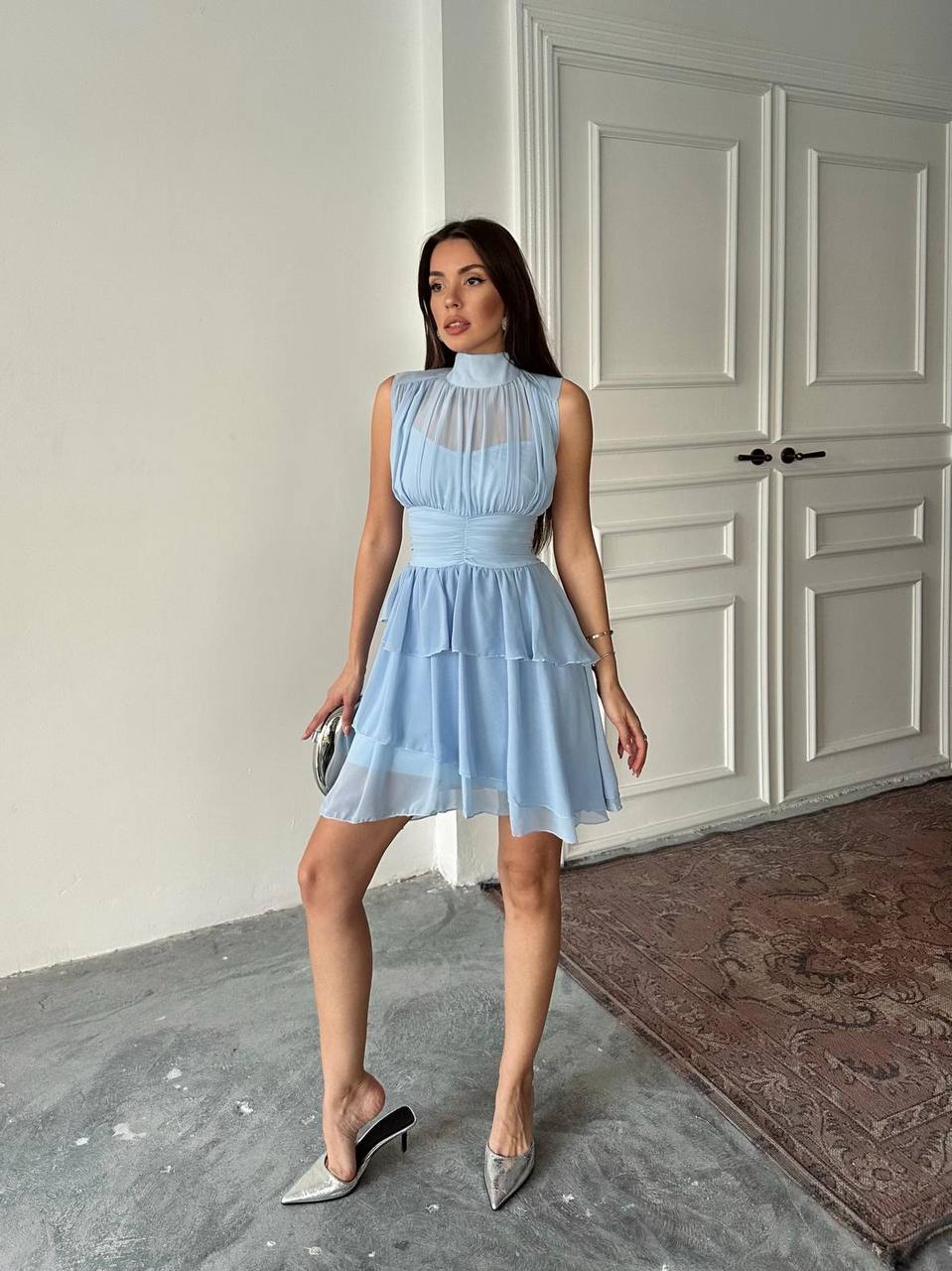 sky blue summer dress